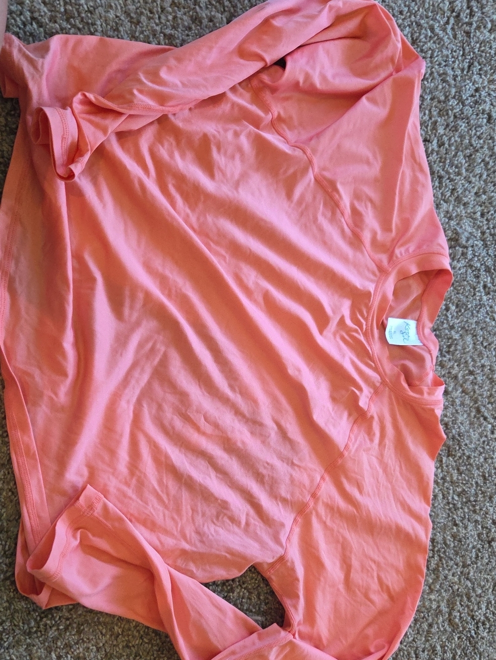 Kona Sol Coral Orange Long Sleeve Kids Tee